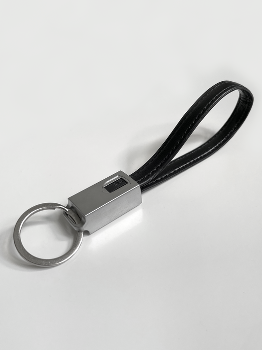 Emergency Leather Charger Cable Keyring (iPhone & Android)